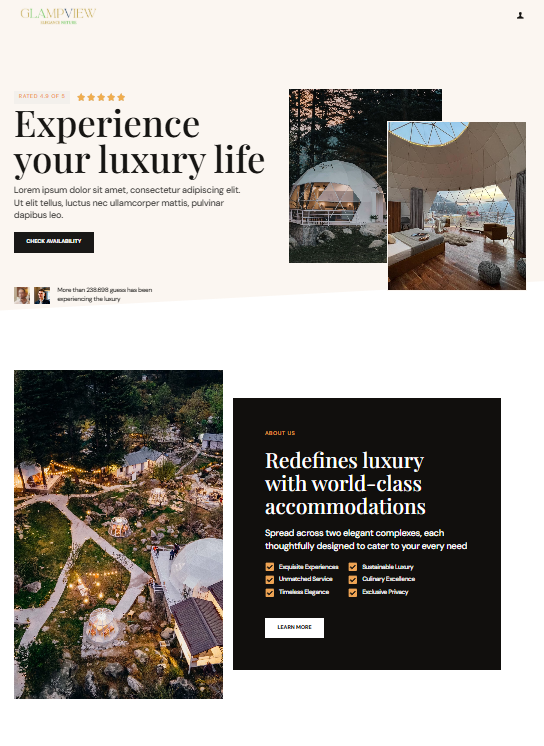 Glamview-Example-website